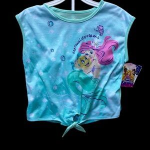 Disney Princess Ariel Kids Pajama Top - Aqua